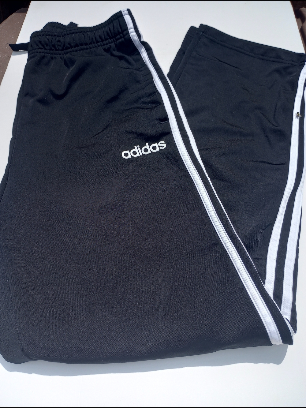 Adidas Black White Track Pants. Size Medium. - Picture 1 of 3